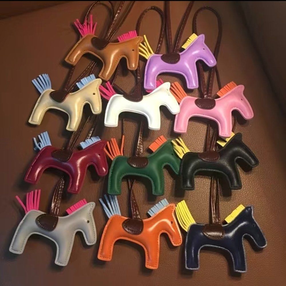 Puffy Large Horse Purse and Backpack Accessory or Keychain (Orange/Blue) #706 - Picture 4 of 8